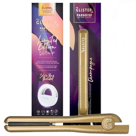 🔥FINAL💲⬇️Glister 1.25" Paradise After Dark LTD ED. Flat Iron W/ Selfie Ring - Picture 2 of 10
